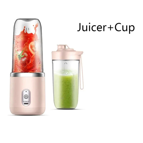 1pc Blue/Pink Portable Electric Small Juice Extractor Household Multi