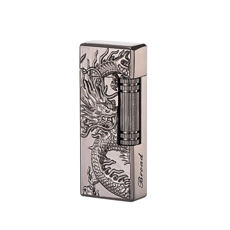 Grinding Wheel Side Slide Tilt Flame Butane Gas Lighter, High Quality