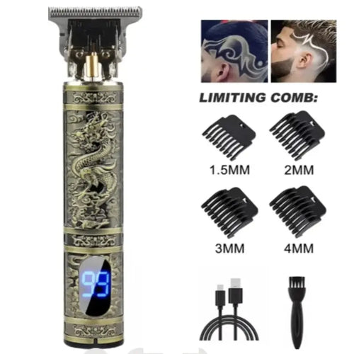 Electric Pusher T9 LCD Electric Hair Clipper Oil Shaving Head Carving