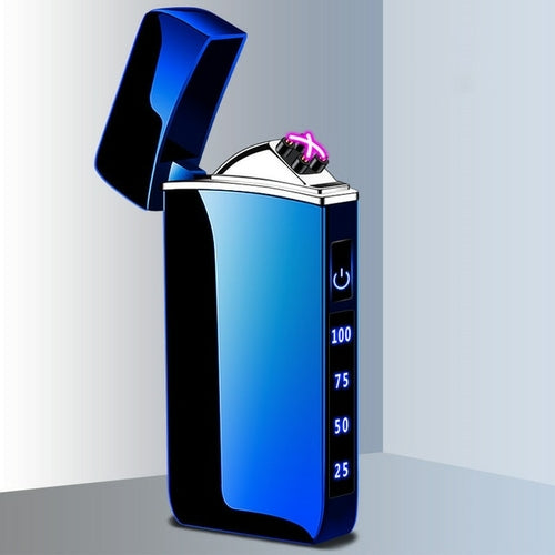 Touch Sensing Metal Electric Outdoor Windproof Lighter Dual Arc