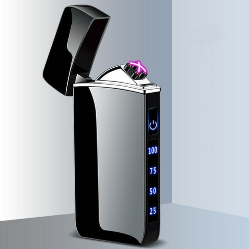 Touch Sensing Metal Electric Outdoor Windproof Lighter Dual Arc