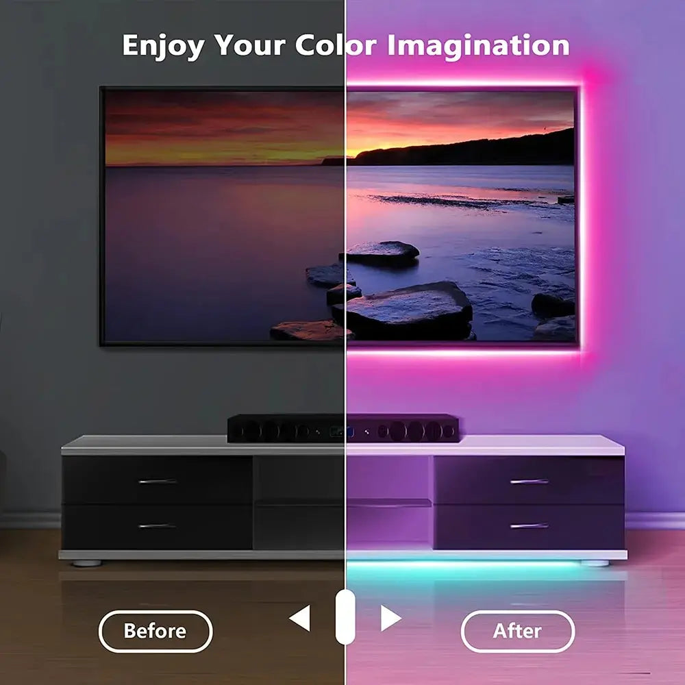 5M 5050 5V LED Light Strip USB Infrared Remote Control Flexible Lamp