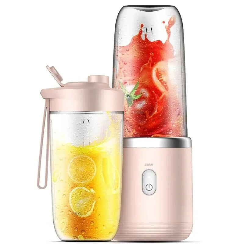 1pc Blue/Pink Portable Electric Small Juice Extractor Household Multi