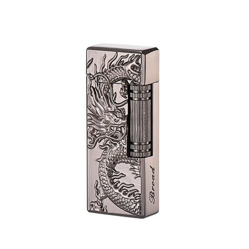 Grinding Wheel Side Slide Tilt Flame Butane Gas Lighter, High Quality