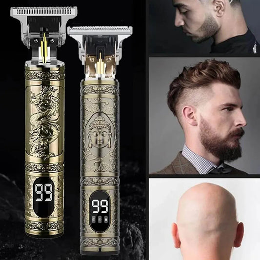 Electric Pusher T9 LCD Electric Hair Clipper Oil Shaving Head Carving