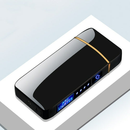 Touch Sensing Metal Electric Outdoor Windproof Lighter Dual Arc