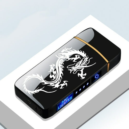 Touch Sensing Metal Electric Outdoor Windproof Lighter Dual Arc