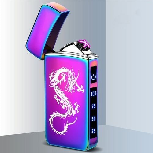 Touch Sensing Metal Electric Outdoor Windproof Lighter Dual Arc
